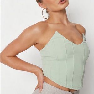 Missguided Sage Green Top